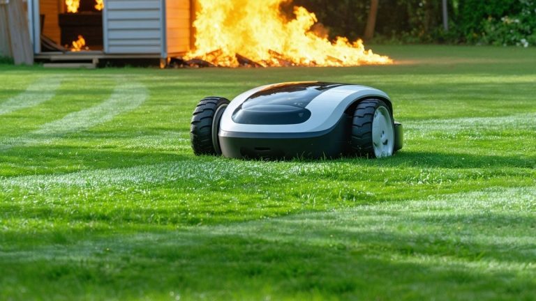 Robotic Lawn Mower Battery Fire Destroys Shed – Safety Tips Inside